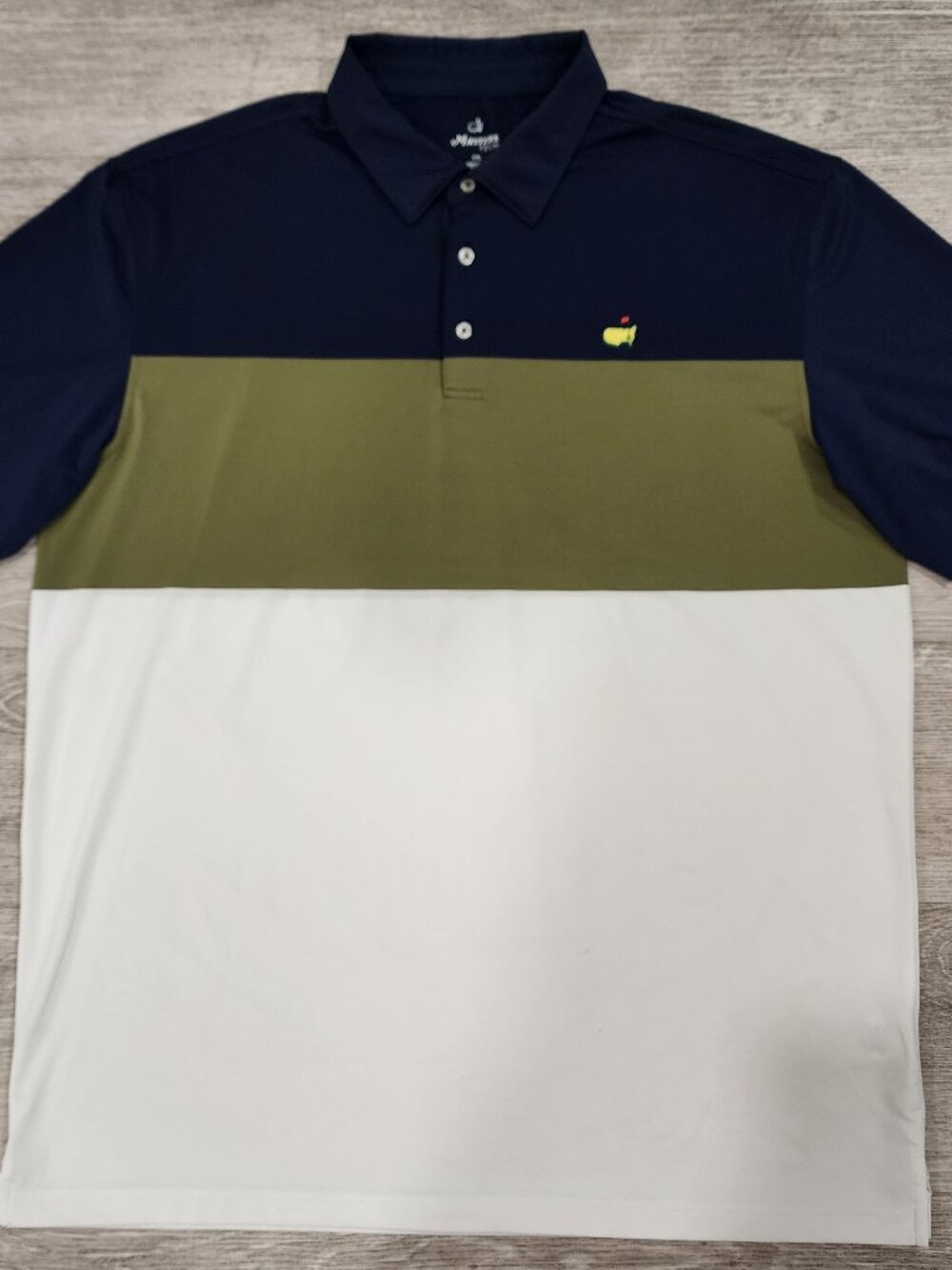 Masters Tech Polo Performance Shirt Colorblock Augusta Golf Short Sleeve Men 2XL